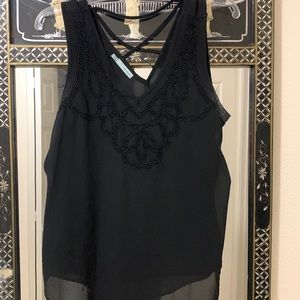 Women’s black dress tank top